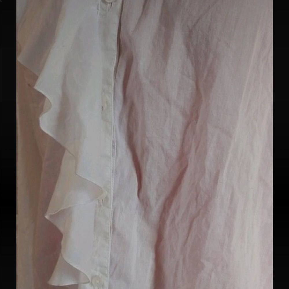 Loft Button Down Ruffled Blouse - image 4